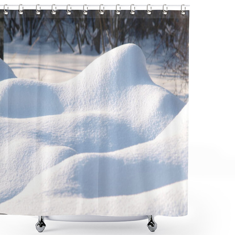 Personality  Fresh Snow Cover Shower Curtains