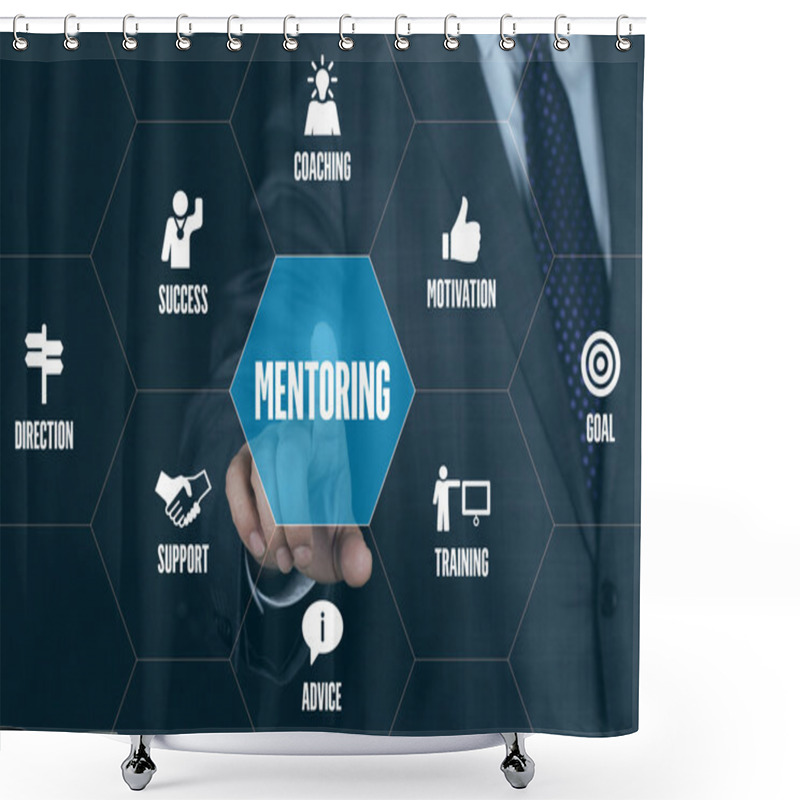 Personality  Futuristic Concept With Signs And Symbols Shower Curtains