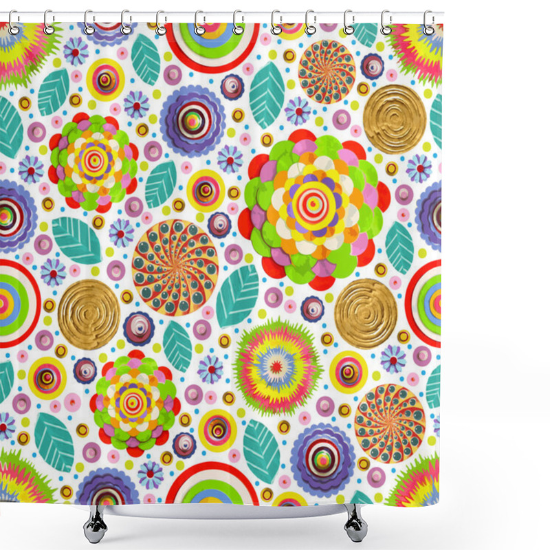 Personality  Fashionable Flowers Seamless Wallpaper Shower Curtains