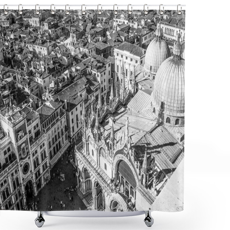 Personality  Aerial View Over St Mark S Square And Basilica San Marco In Venice Shower Curtains