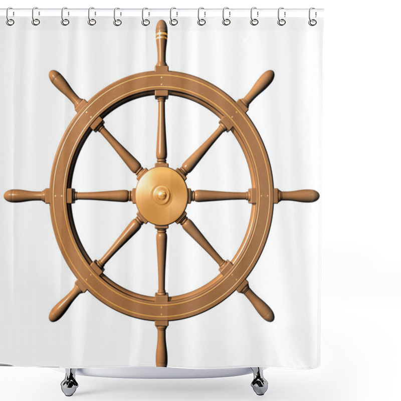 Personality  Ship Wheel Shower Curtains