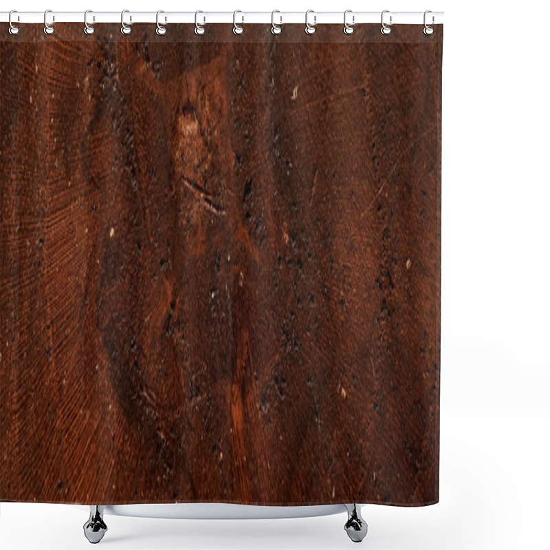 Personality  Dark Wood Background Shower Curtains