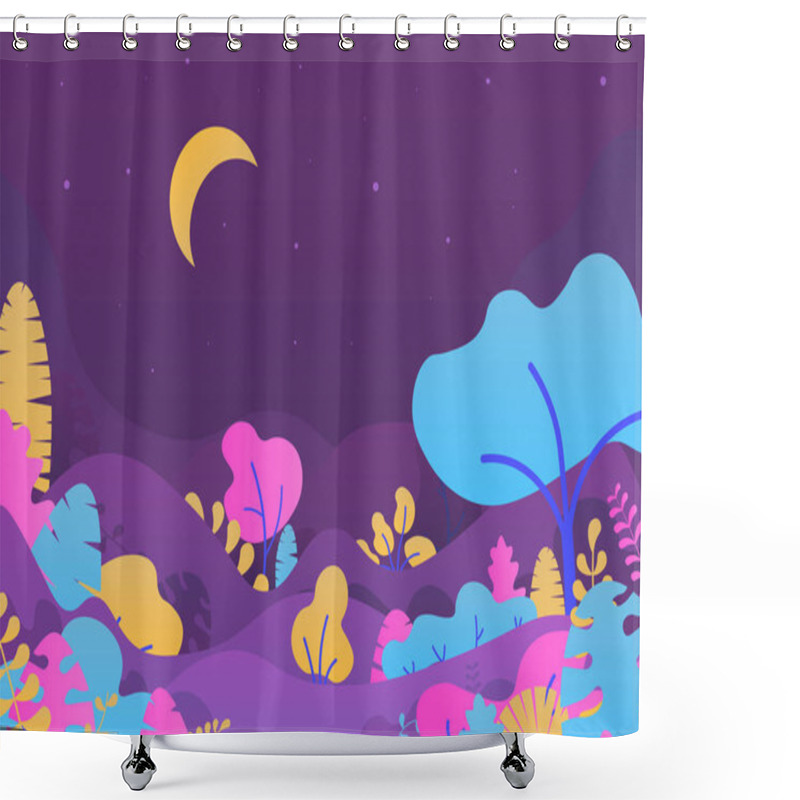 Personality  Magic Forest With Trees. Shower Curtains