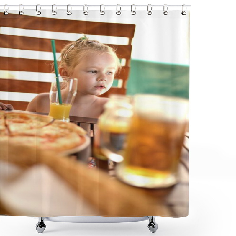 Personality  Baby Having Breakfast Shower Curtains