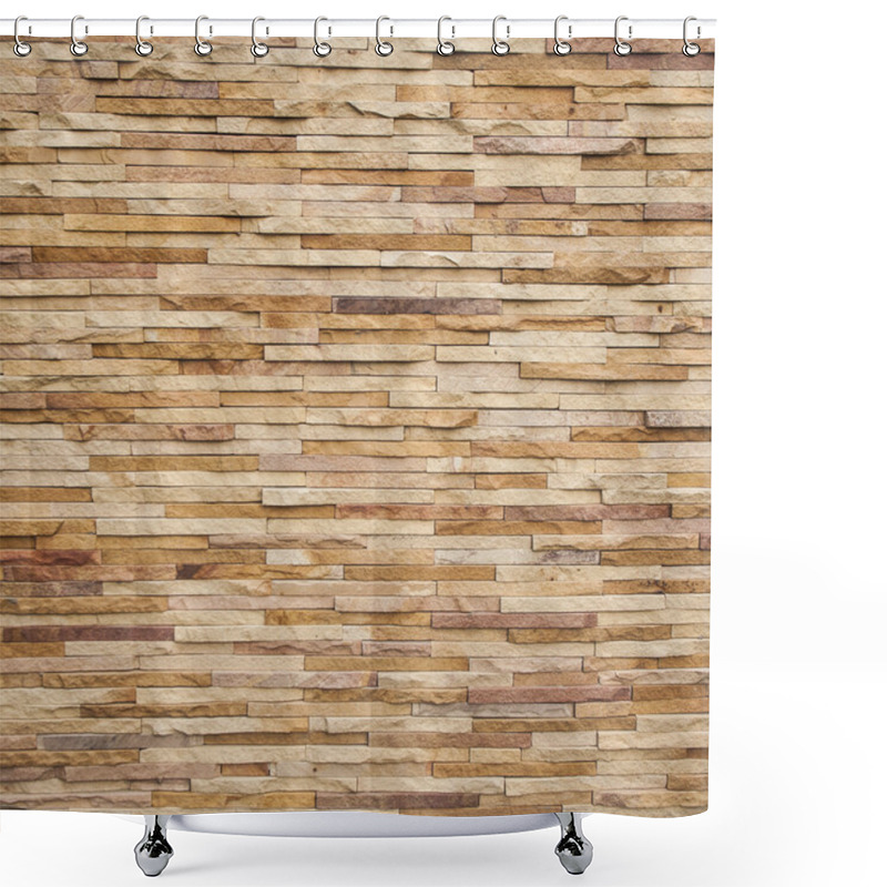 Personality  Stone Tile Brick Wall Texture Shower Curtains