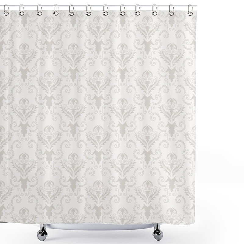 Personality  Seamless Damask Pattern Shower Curtains