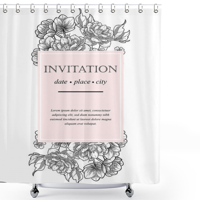 Personality  Wedding Invitation Cards Shower Curtains