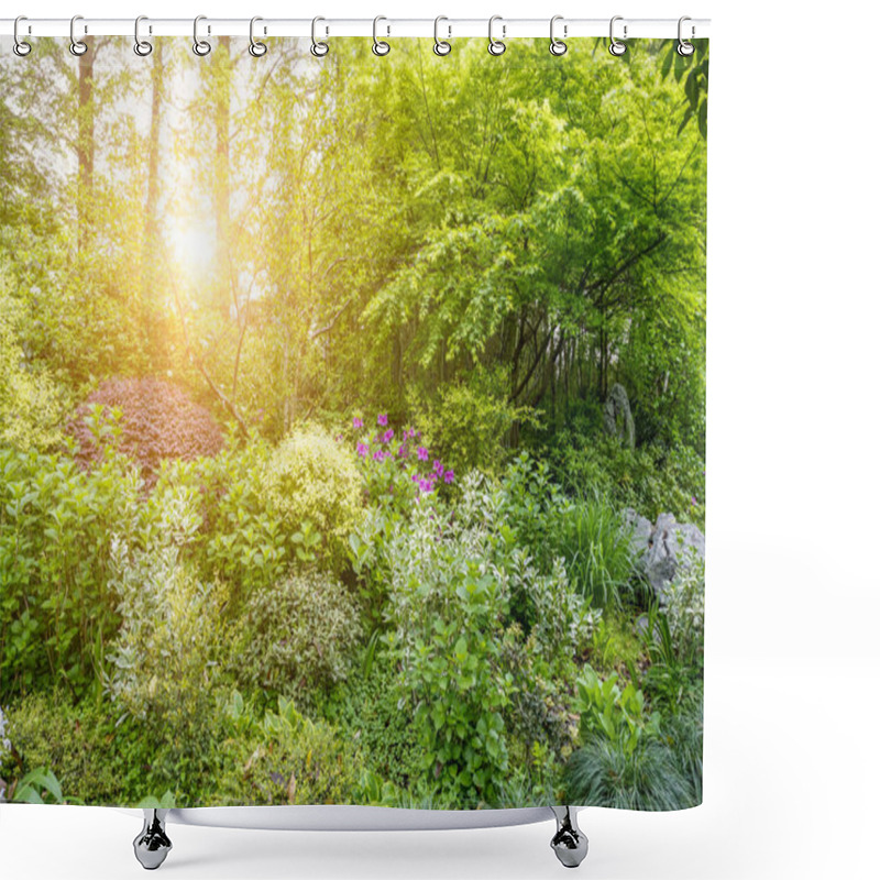 Personality  Green Trees In The Park Shower Curtains