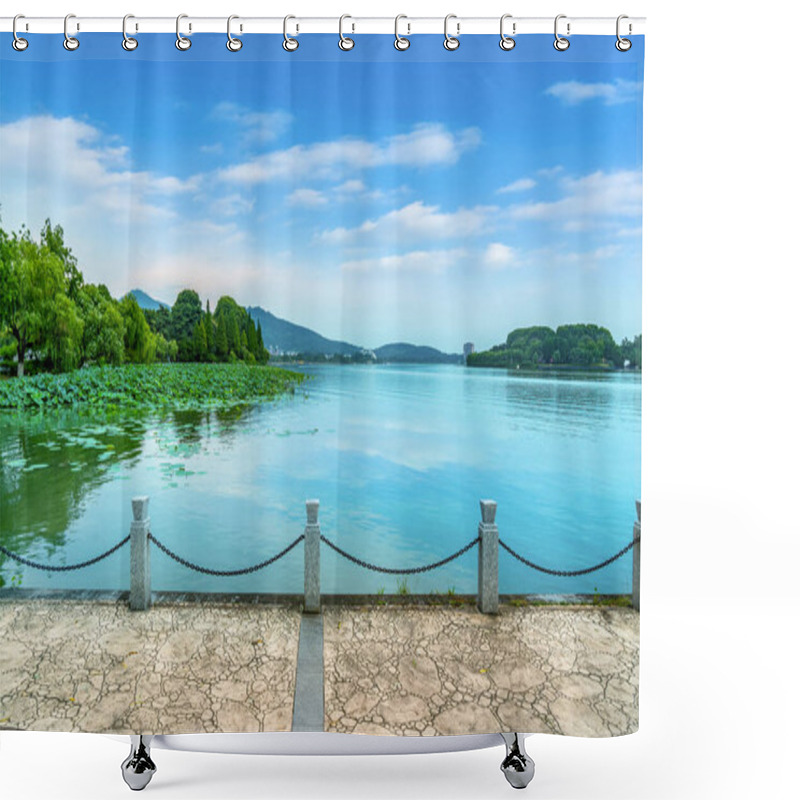 Personality  The Beautiful Scenery Of Nanjing Xuanwu Lake Shower Curtains