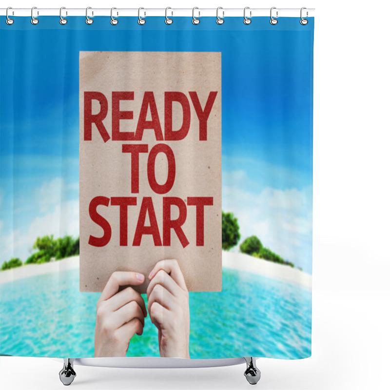 Personality  Ready To Start Card Shower Curtains