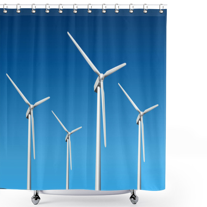 Personality  Wind Turbines Shower Curtains