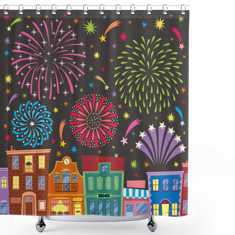 Personality  Fireworks Shower Curtains