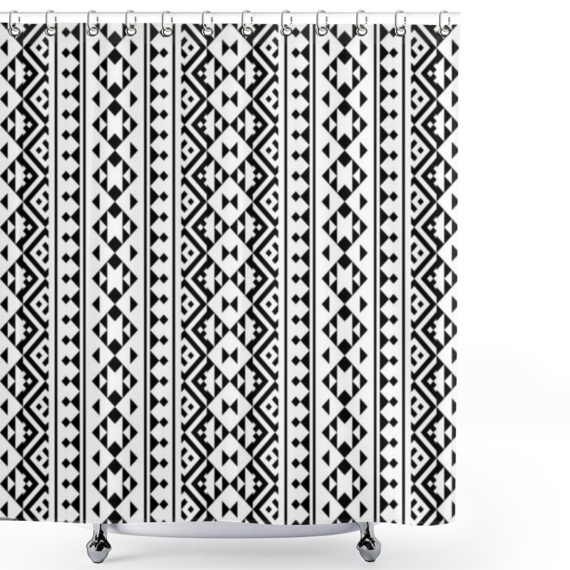 Personality  Traditional Seamless Ethnic Pattern Texture Background Design Vector Shower Curtains