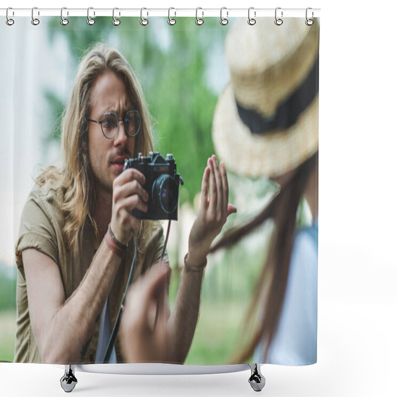 Personality  Photograph Shower Curtains