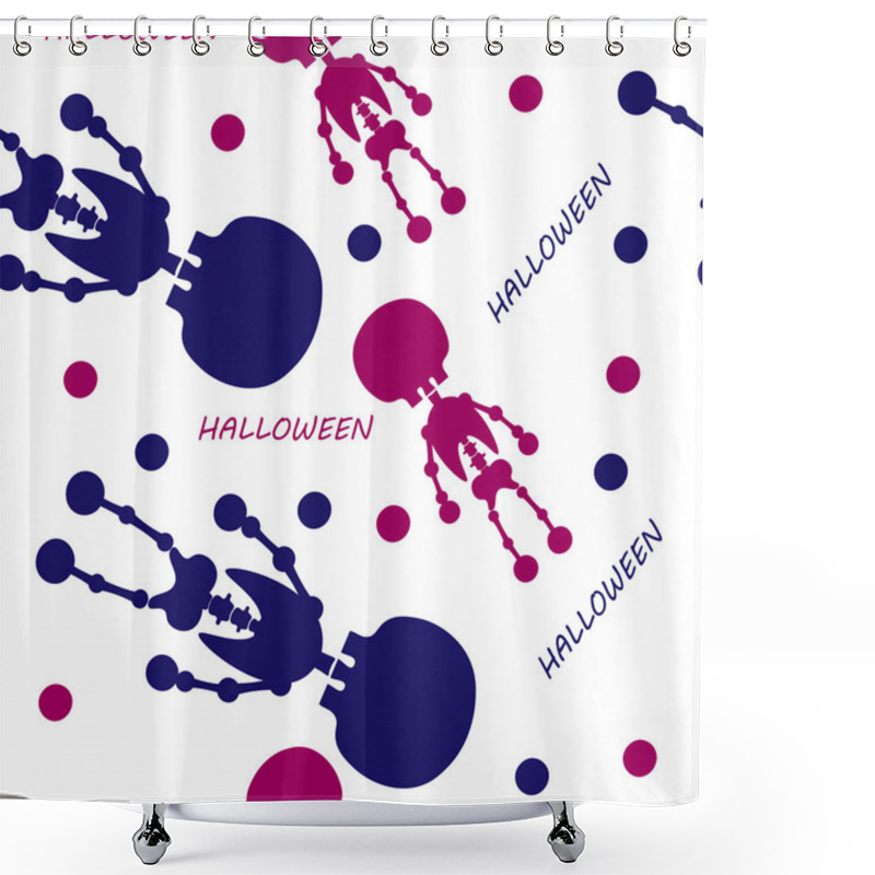 Personality  Skeletons Text Seamlees White Shower Curtains