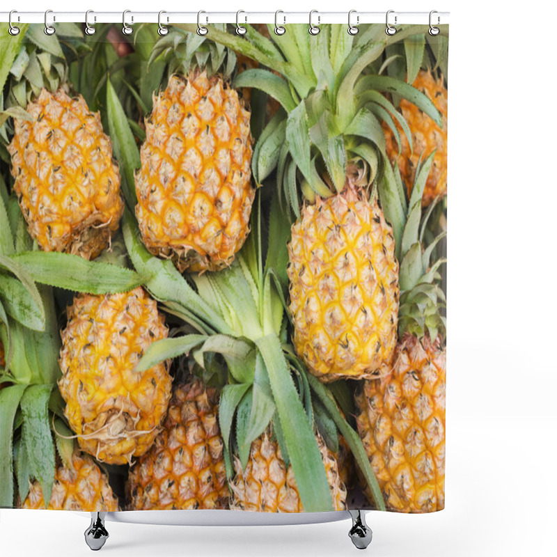 Personality  Fresh Ripe Pineapples Shower Curtains