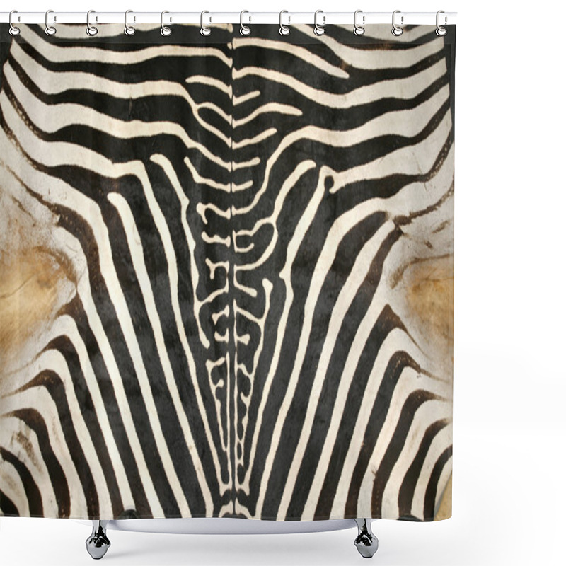 Personality  Black And White Texture Pattern Of An Original Zebra Skin  Shower Curtains