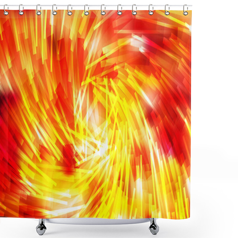 Personality  Red And Yellow Overlapping Twirl Striped Lines Background Shower Curtains