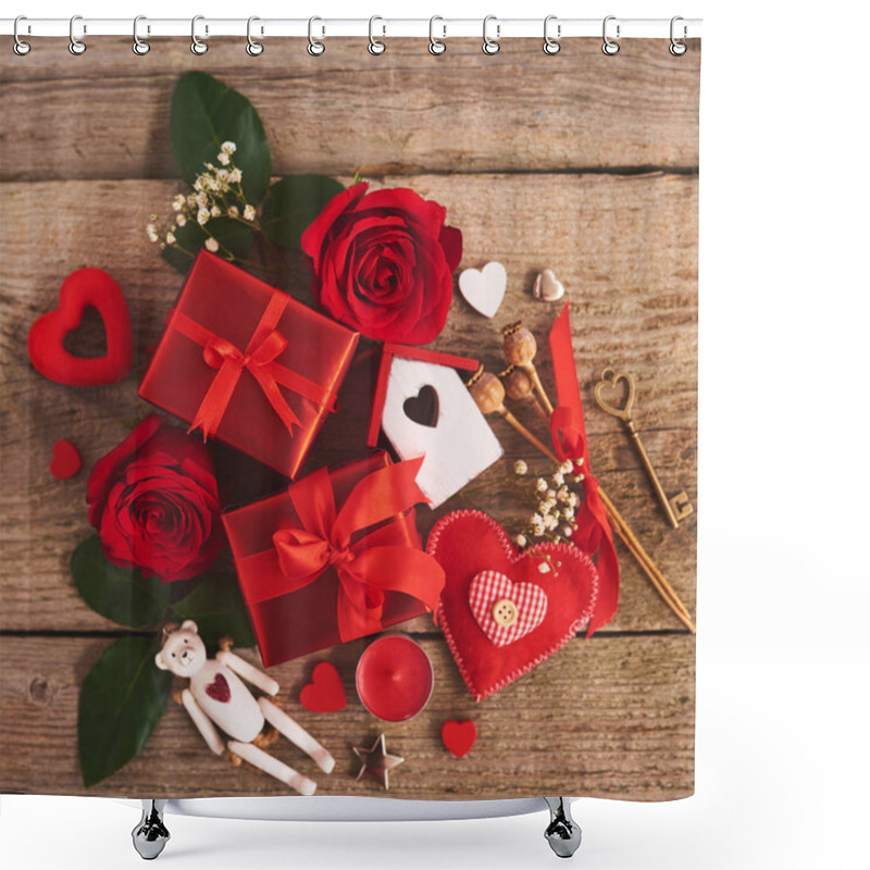 Personality  Valentines Day Background   Shower Curtains