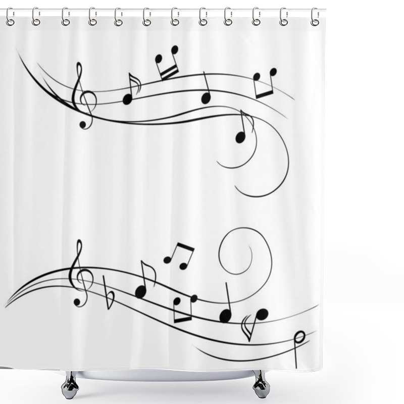 Personality  Music Notes Shower Curtains