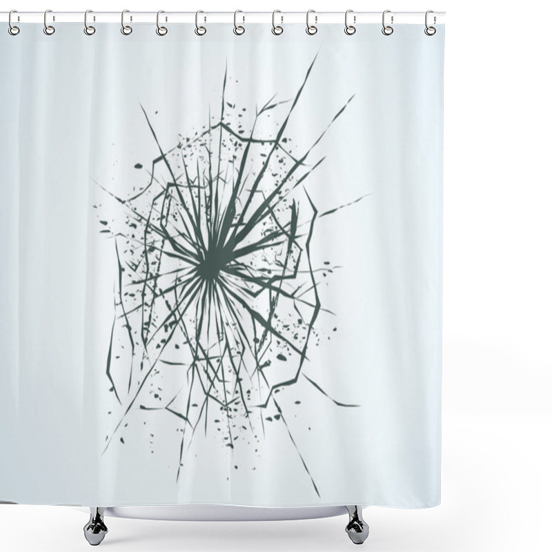 Personality  Broken Glass Shower Curtains