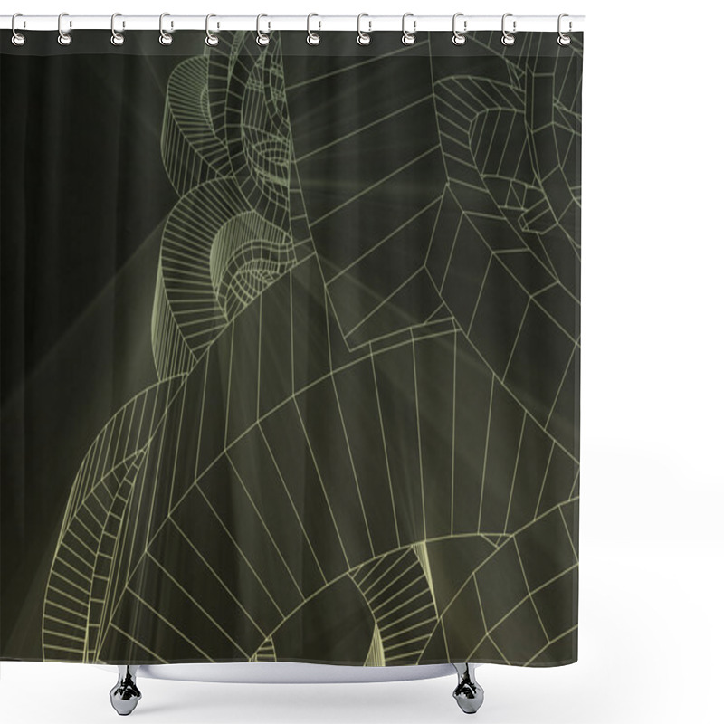 Personality  Mechanical Engineering Shower Curtains