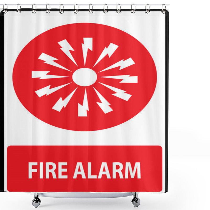 Personality  Fire Alarm Emergency Signs Shower Curtains