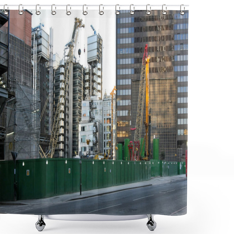 Personality  Construction Site Shower Curtains