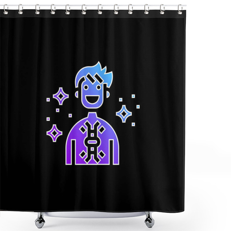 Personality  Antibodies Blue Gradient Vector Icon Shower Curtains