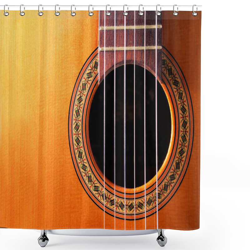 Personality  Spanish Guitar Detail Shower Curtains