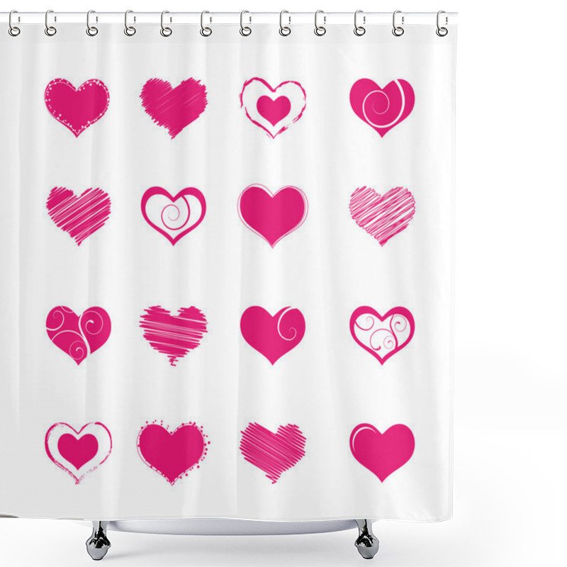 Personality  Heart Shapes Shower Curtains