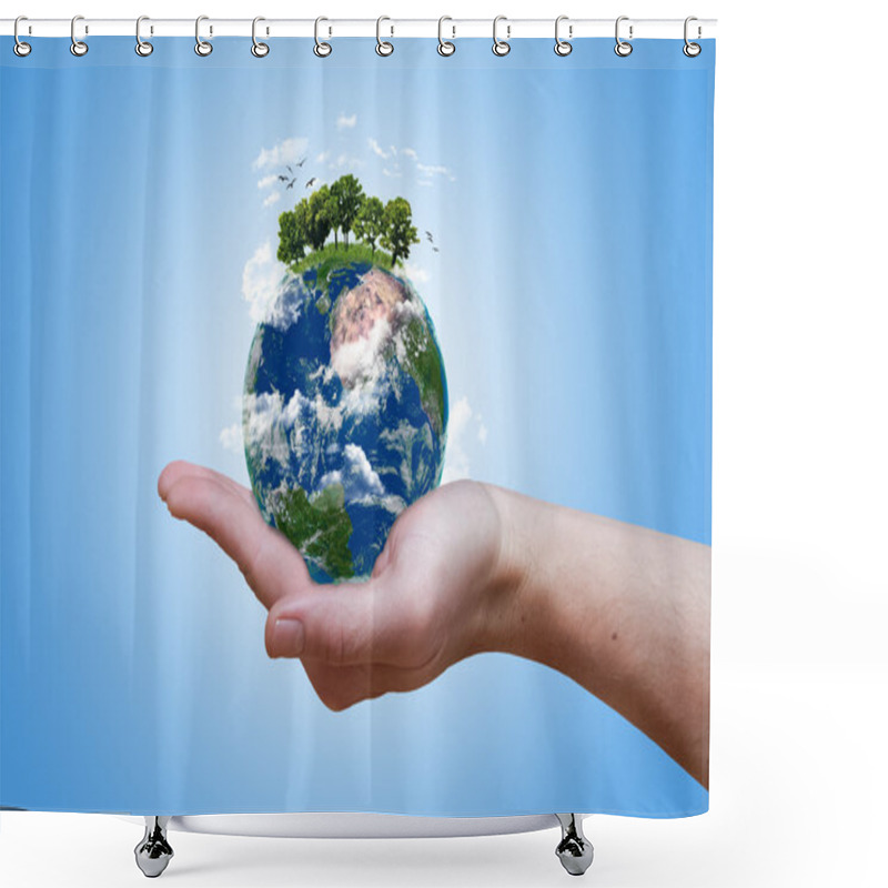 Personality  Eco Green Earth Shower Curtains