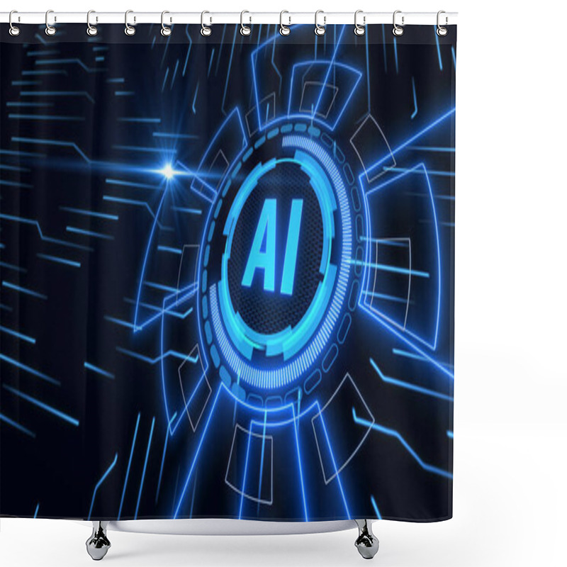 Personality  Artificial Intelligence Internet Technology Concept Shower Curtains