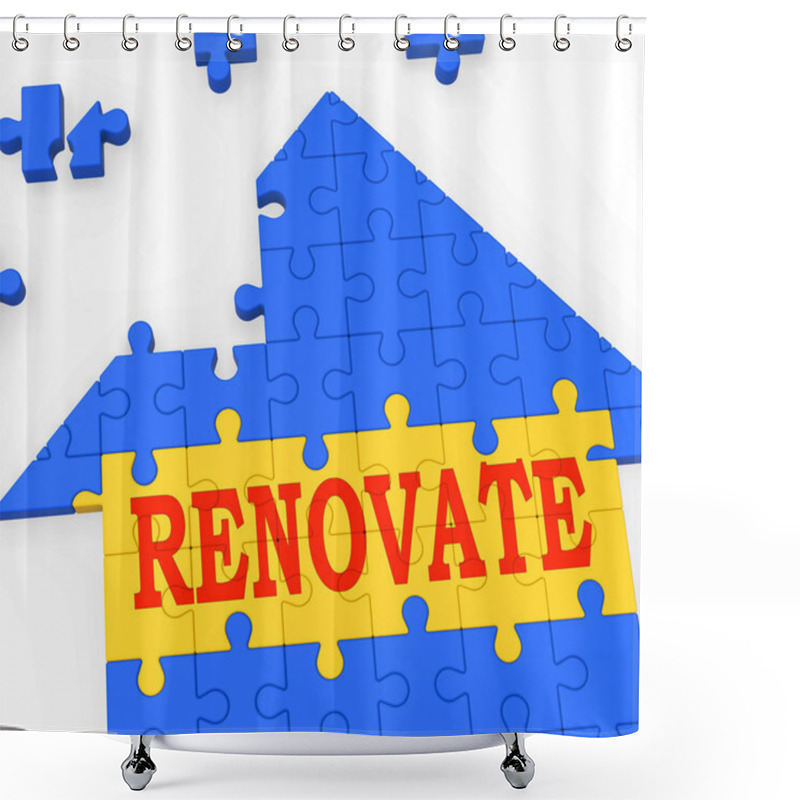 Personality  Renovate House Means Improve And Construct Shower Curtains