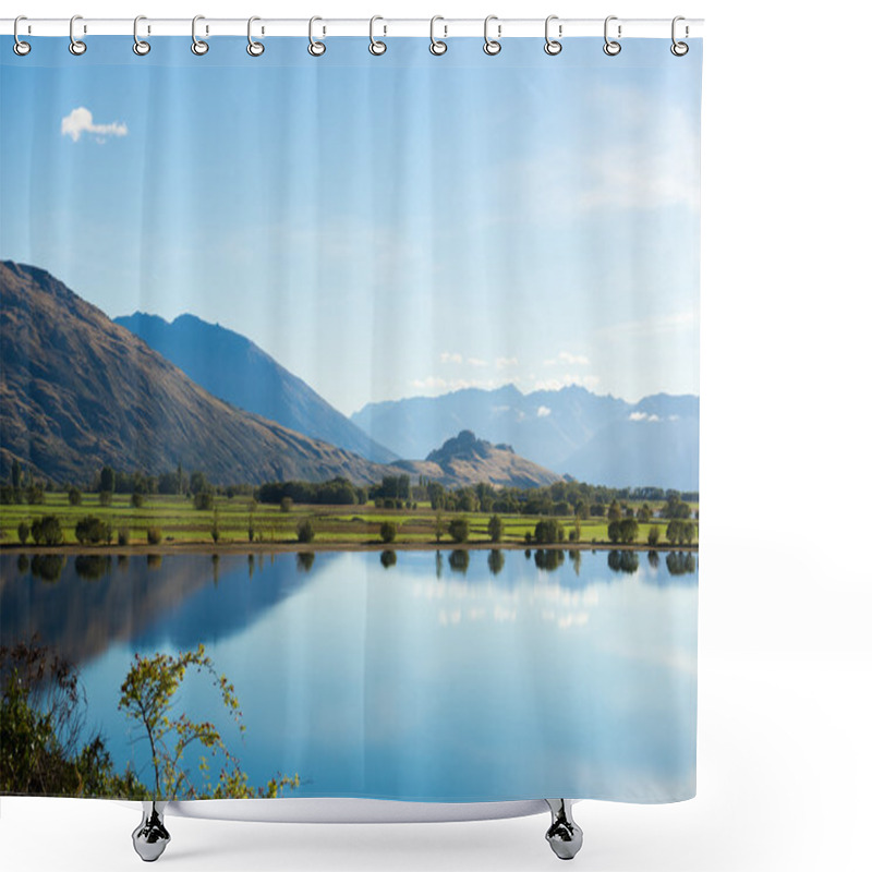 Personality  New Zealand Alps And Lake Shower Curtains