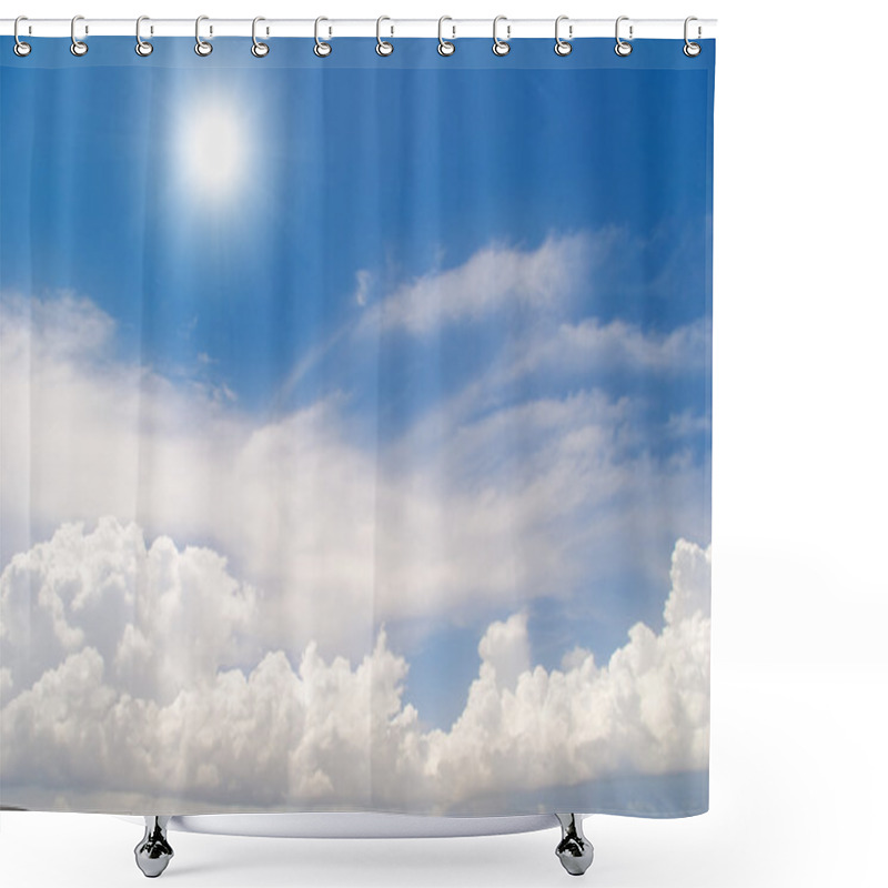 Personality  Beatiful Blue Sky Shower Curtains