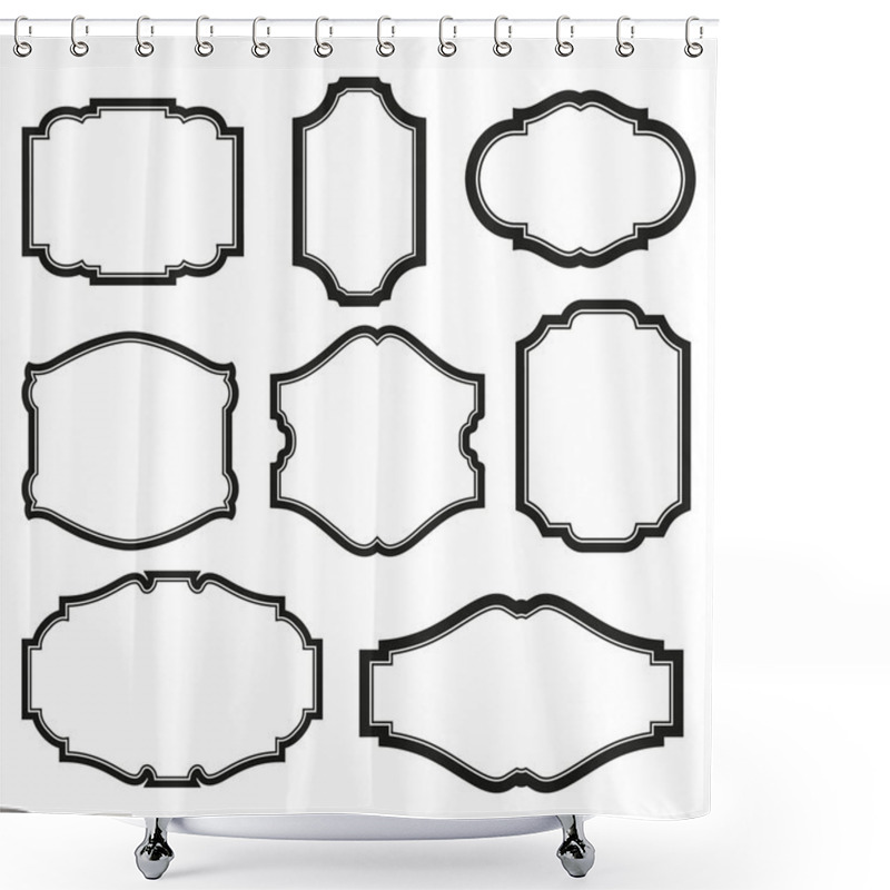 Personality  Set Of Frames Shower Curtains