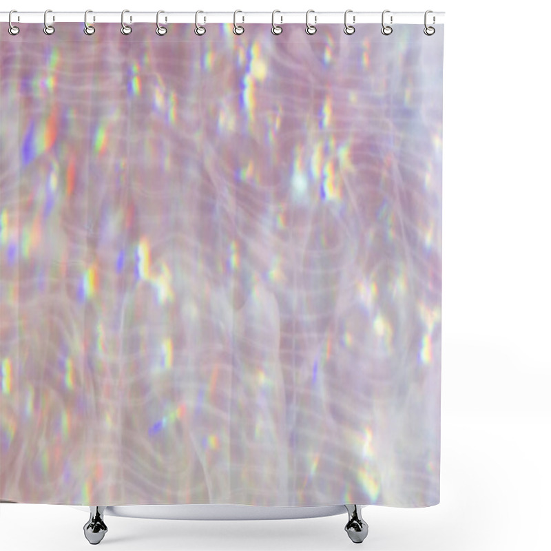 Personality  Sparkly Pink Holographic Textured Background Shower Curtains