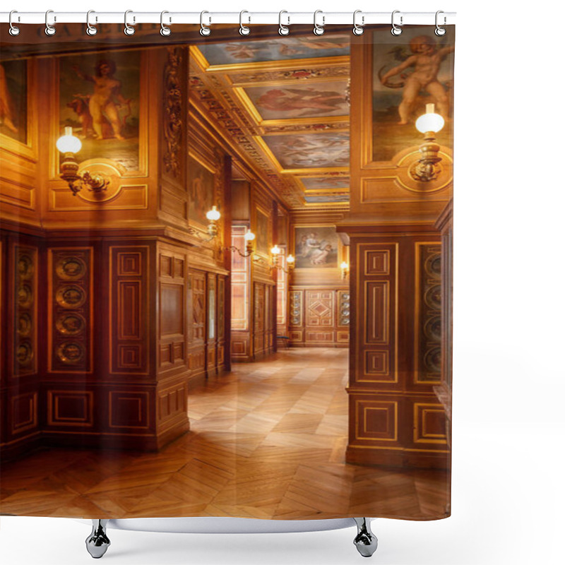 Personality  Fontainebleau, France, March 30, 2017: Room Interior In Palace Chateau De Fontainebleau Which Used To Be A Royal Chateau Castle, Now A National Museum And A UNESCO World Heritage Site Shower Curtains