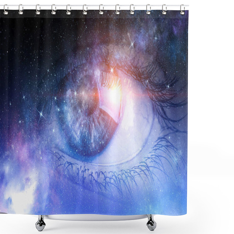 Personality  Space Abstract Backdrop Shower Curtains