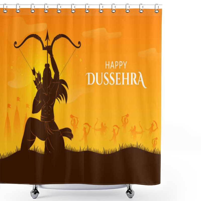 Personality  War Of Lord Rama And Ravana Happy Dussehra, Navratri And Durga Puja Festival Of India Shower Curtains