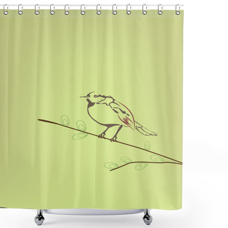 Personality  Small Vector Bird Shower Curtains