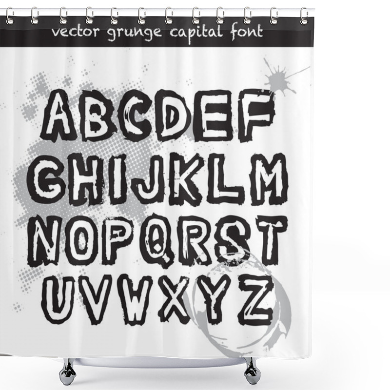 Personality  Grunge Font Shower Curtains