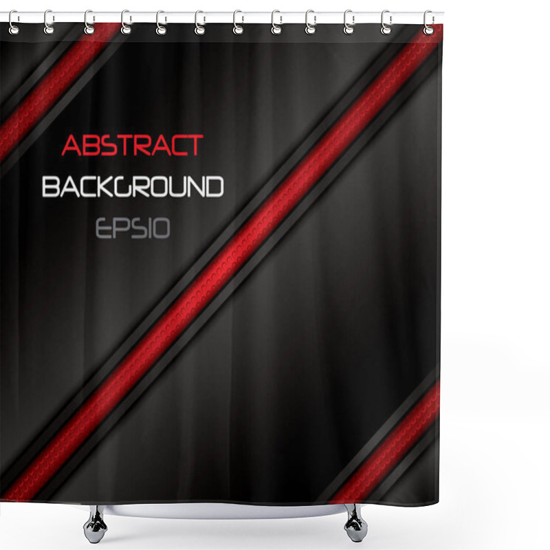 Personality  Abstract Background, Red Brochure, Vector Shower Curtains