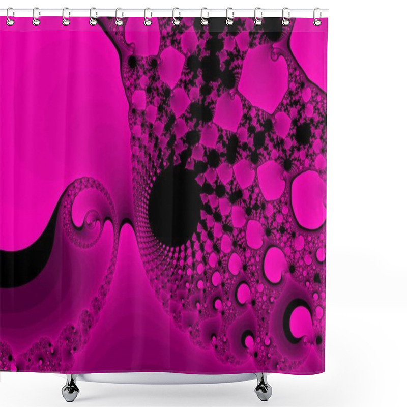 Personality  Pink Fractal Background Shower Curtains