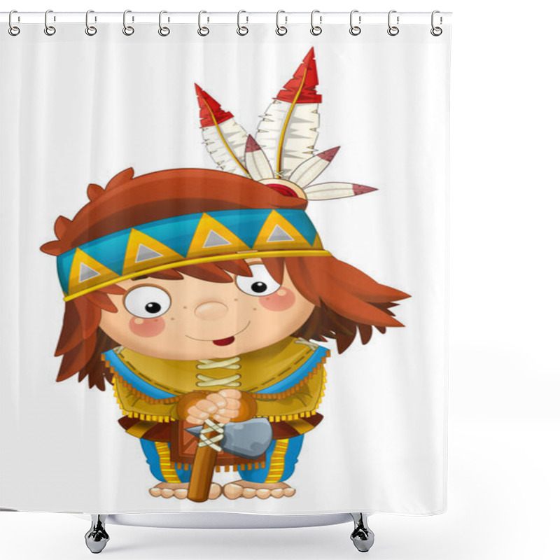 Personality  Cartoon Indian Character Shower Curtains