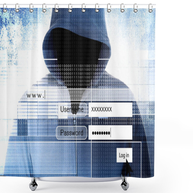 Personality  Hacker With Screen Shower Curtains