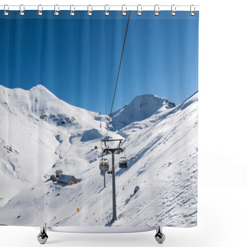 Personality  Dolomites Alps - Overlooking The Sella Group  In Val Gardena. Italy Shower Curtains