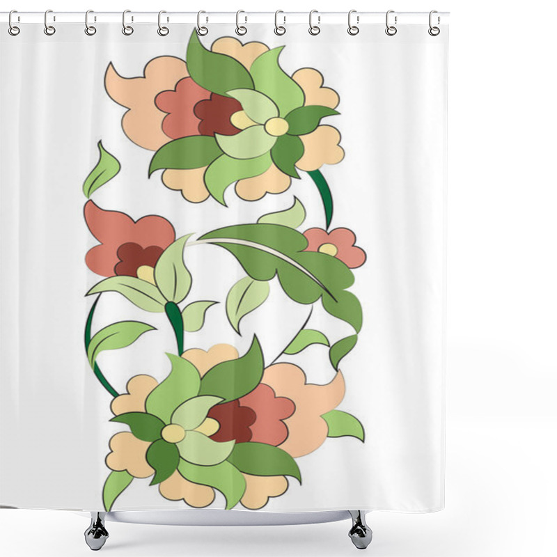 Personality  Fourteen Series Designed From The Ottoman Pattern Shower Curtains