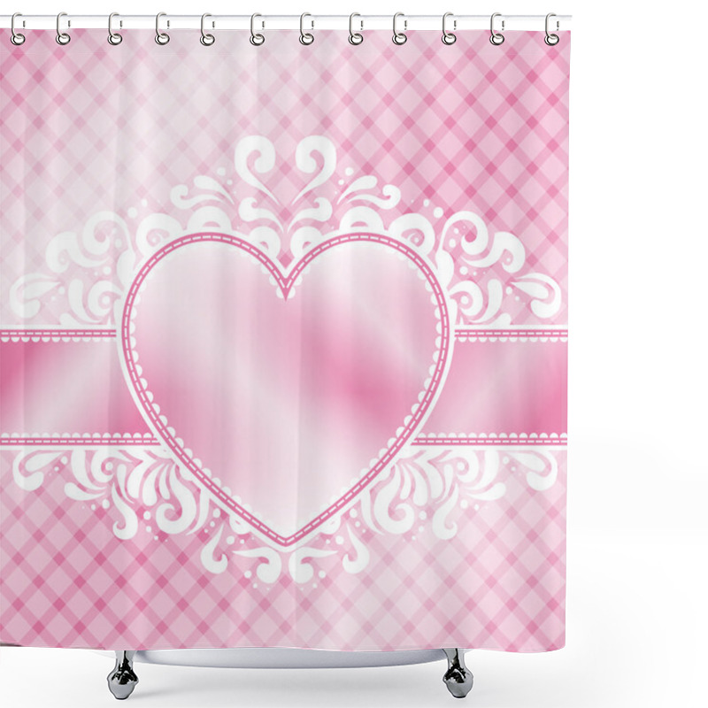 Personality  Pink Valentine Design Shower Curtains